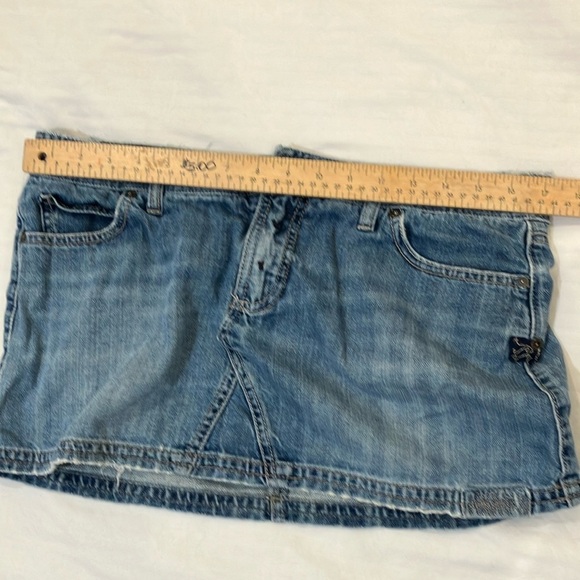 Billabong size 11 Jean Mini Skirt Casual Chic waist 34.5” - Picture 12 of 16